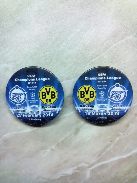 2 штуки Зенит Санкт-Петербург Россия Боруссия Дортмунд Германия 2014 ЛЧ