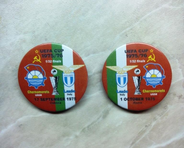 2 штуки Черноморец Одесса СССР Украина Лацио Рим Италия 1975 Кубок УЕФА