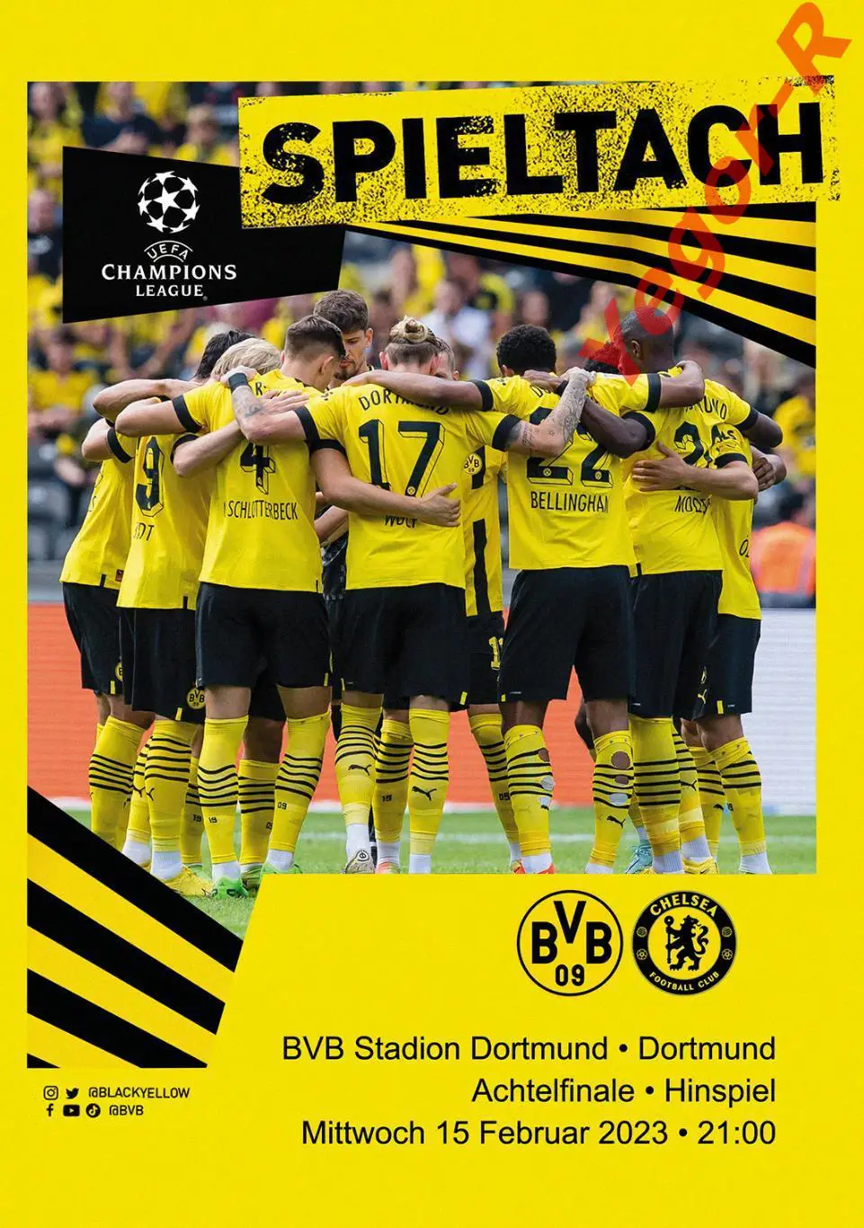 БОРУССИЯ Дортмунд Германия - ЧЕЛСИ Лондон Англия 2023 ЛЧ ФАН 16 стр. + ОФИЦ ТШ 1
