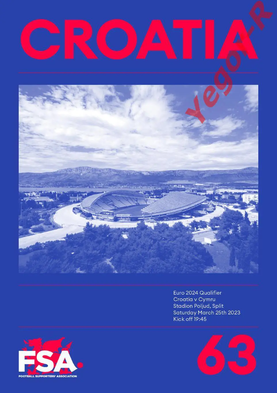 ХОРВАТИЯ - УЭЛЬС 25 марта 2023 отб. ЧЕ официальная валлийская на выезд