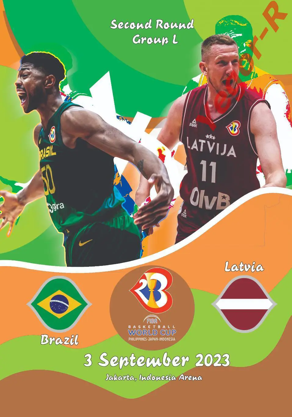 БРАЗИЛИЯ - ЛАТВИЯ 3 сентября 2023 ФИБА Кубок Мира ФАН программа 12 стр
