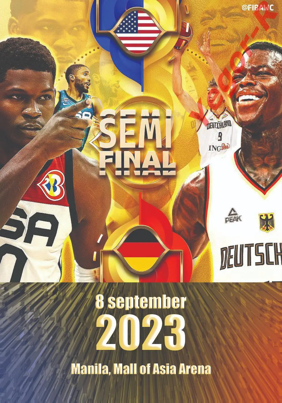 США - ГЕРМАНИЯ 8 сентября 2023 ФИБА Кубок Мира 1/2 финала ФАН программа 12 стр