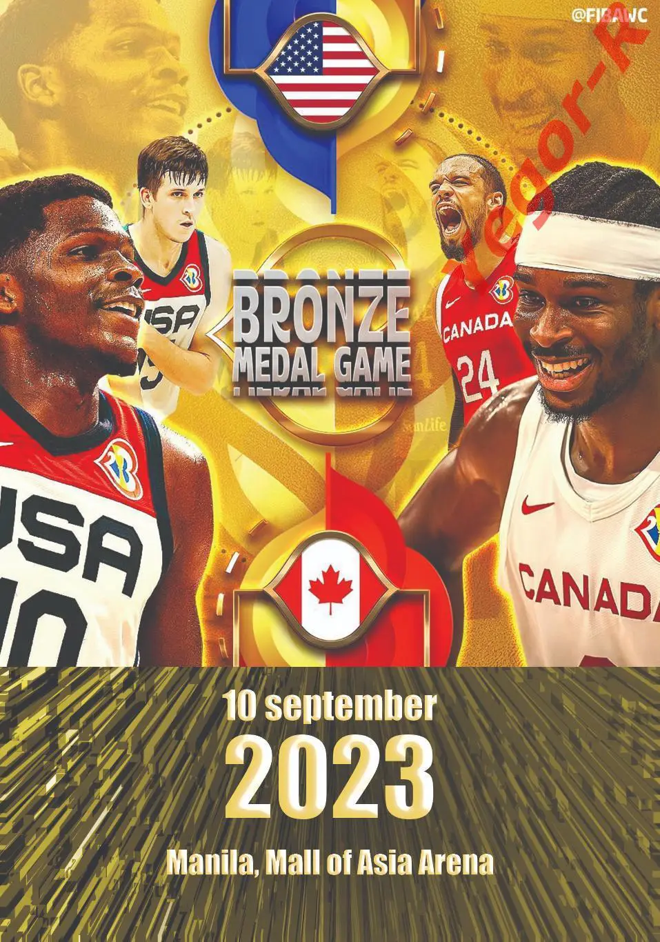 США - КАНАДА 10 сентября 2023 ФИБА Кубок Мира за 3е место ФАН программа 12 стр