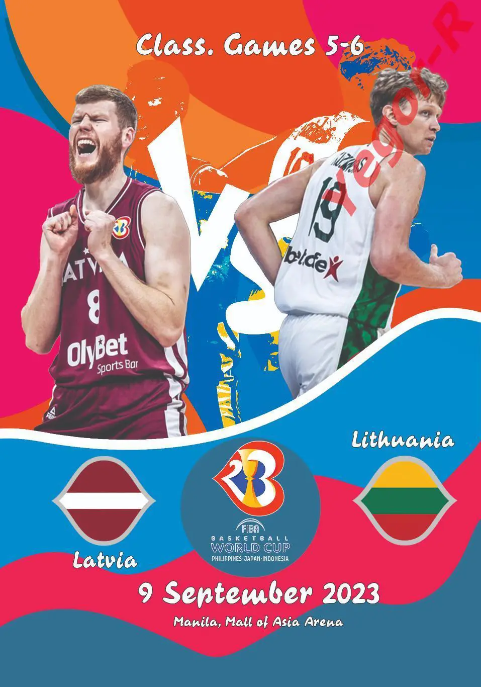 ЛАТВИЯ - ЛИТВА 9 сентября 2023 ФИБА Кубок Мира за 5е место ФАН программа 12 стр