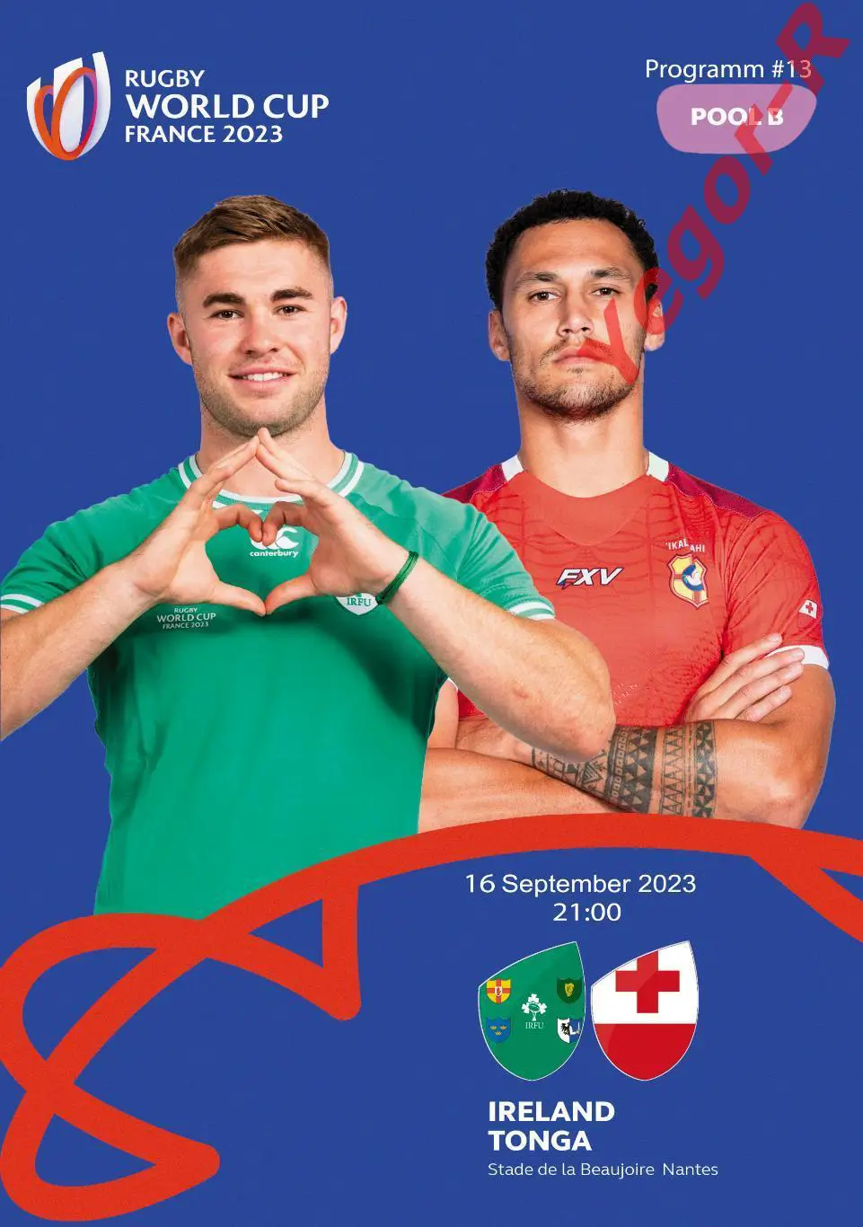 №13 ИРЛАНДИЯ - ТОНГА 16 сентября 2023 ЧМ ФАН программа 12 стр