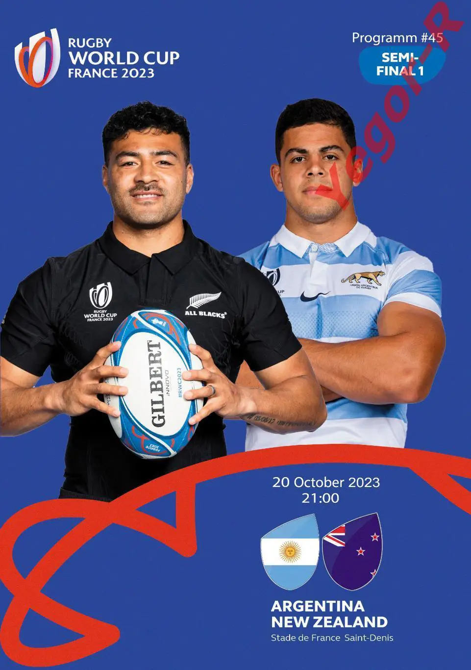 №45 АРГЕНТИНА - НОВАЯ ЗЕЛАНДИЯ 20 октября 2023 ЧМ 1/2 финала ФАН программа 12стр
