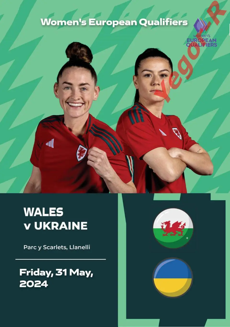 УЭЛЬС - УКРАИНА 31 мая 2024 отб. ЧЕ-2025 Женщины ФАН национальные