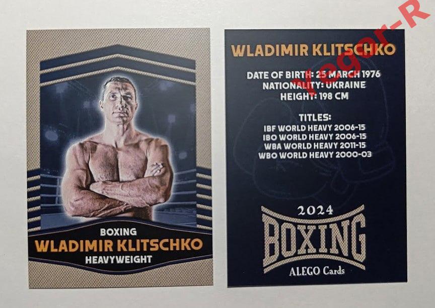 Владимир КЛИЧКО Украина бокс серия ЧЕМПИОНЫ Alego cards 2024