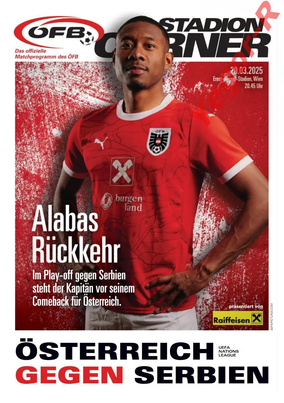 АВСТРИЯ - СЕРБИЯ 20 марта 2025 Лига Наций УЕФА официальная