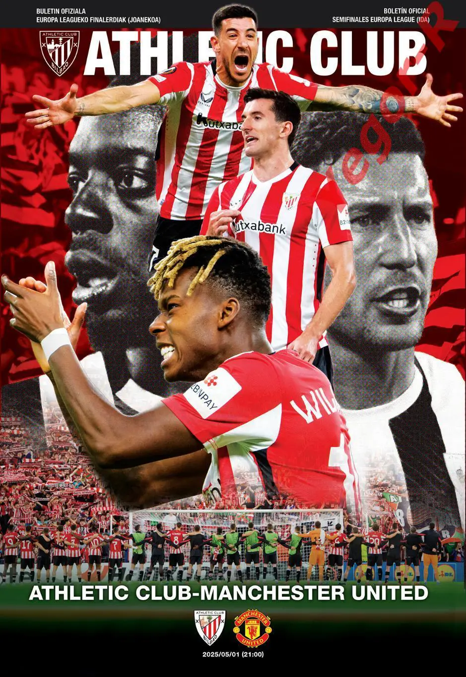 АТЛЕТИК Бильбао Испания - МАНЧЕСТЕР ЮНАЙТЕД Англия 1 мая 2025 ЛЕ ОФИЦИАЛЬНАЯ