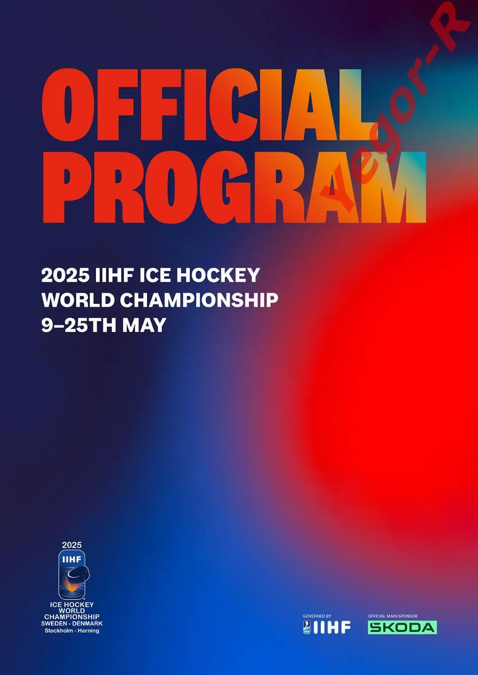ОФИЦИАЛЬНАЯ ПРОГРАММА 9-25 мая 2025 ЧМ ХОККЕЙ ШВЕЦИЯ (на английском яз) 60стр А4
