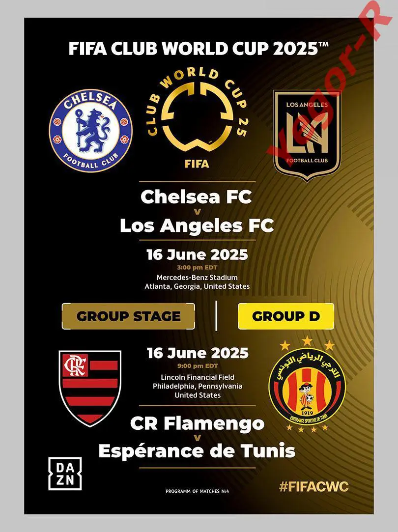 №4 ЧЕЛСИ Лондон Англия - ЛОС АНЖЕЛЕС США 16 июня 2025 Клубный ЧМ