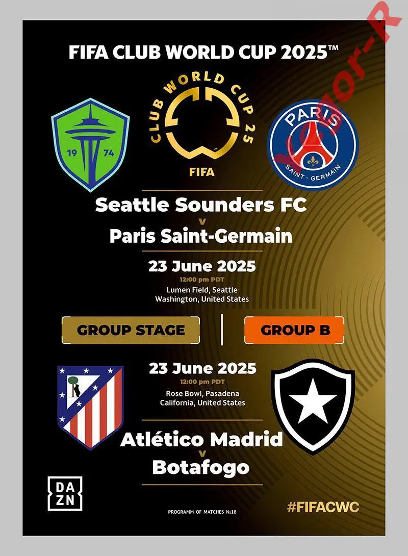 №18 СИЭТЛ САУНДЕРС США - ПСЖ Париж Франция 23 июня 2025 Клубный ЧМ