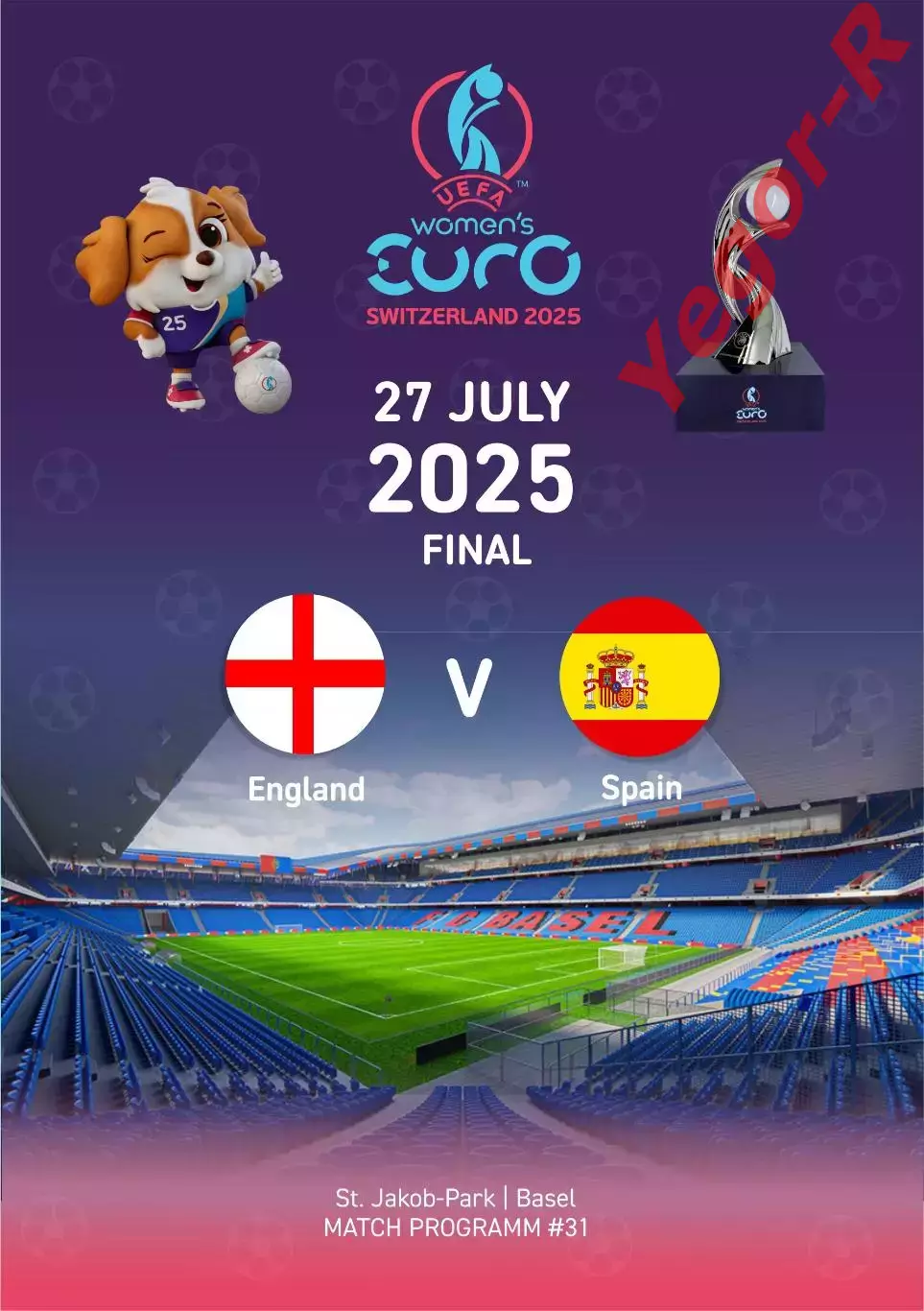 №31 АНГЛИЯ - ИСПАНИЯ 27 июля 2025 ЕВРО-2025 в Швейцарии ФИНАЛ ЖЕНЩИНЫ ФАН