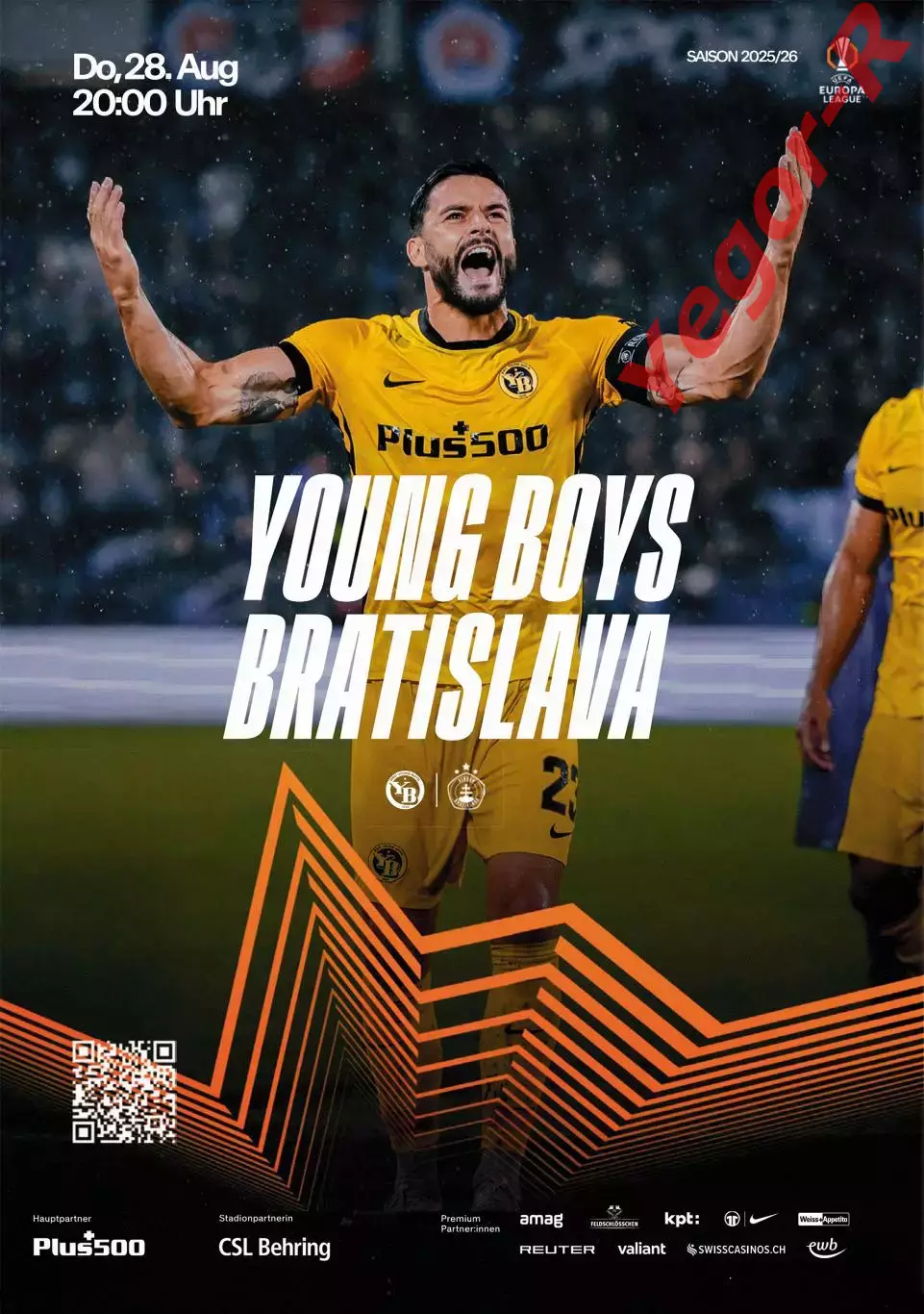 ЯНГ БОЙЗ Берн Швейцария - СЛОВАН Братислава Словакия 28 августа 2025 ЛЕ ОФИЦИАЛ