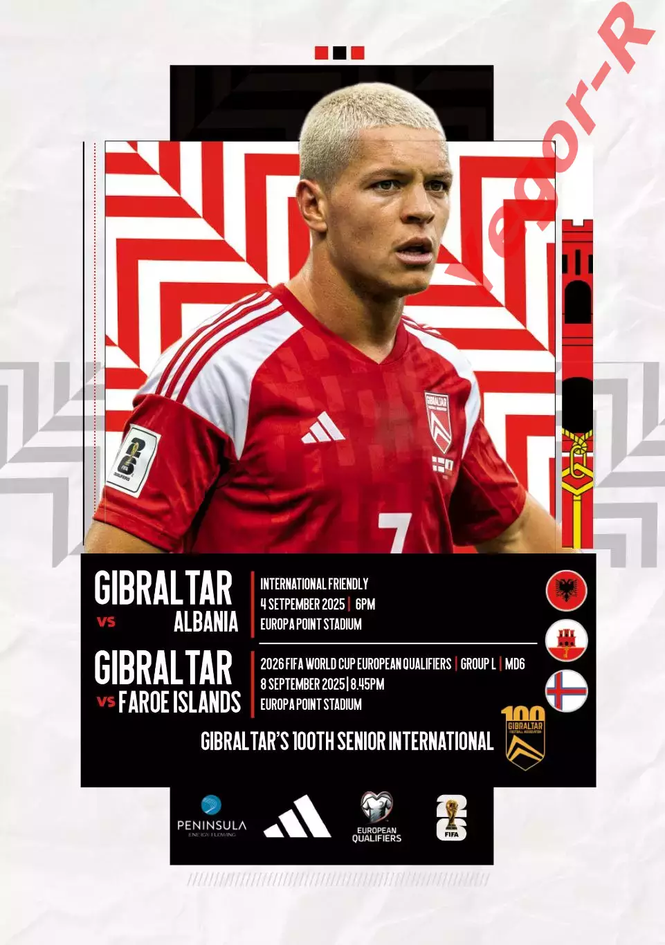 ГИБРАЛТАР - АЛБАНИЯ + ФАРЕРЫ 4 и 8 сентября 2025 ТМ + отб. ЧМ-2026 официальная
