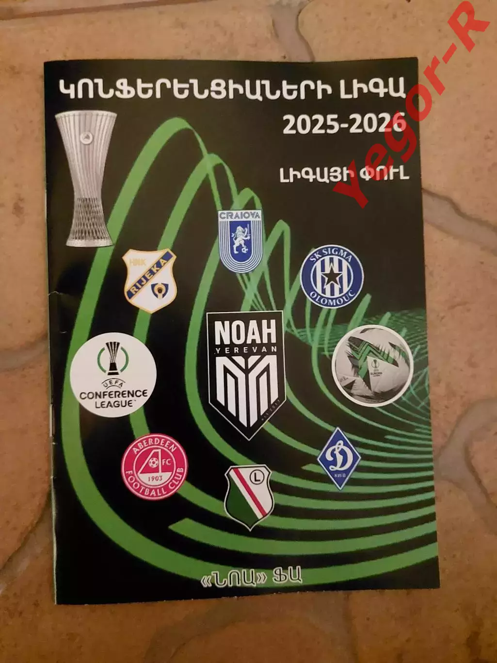 НОА Ереван Армения 2025 ЛК официальная на группу РИЕКА СИГМА ЛЕГИЯ ДОМ