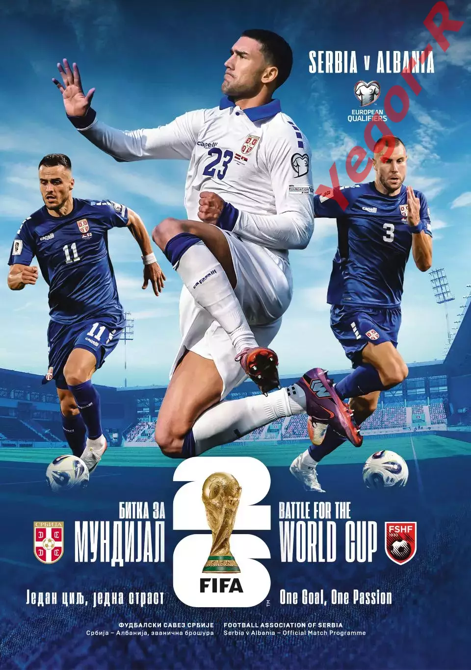 СЕРБИЯ - АЛБАНИЯ 11 октября 2025 отб. ЧМ-2026 официальная 88 стр А4