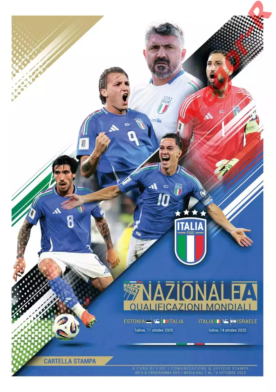 ИТАЛИЯ - ЭСТОНИЯ (выезд) + ИЗРАИЛЬ (дом) 11 и 14 октября 2025 ЧМ ОФИЦИАЛЬНАЯ