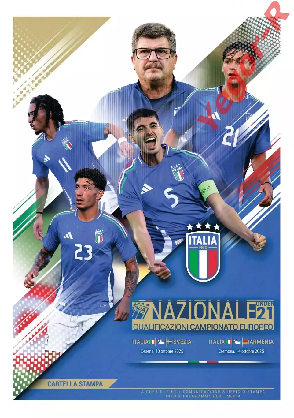 ИТАЛИЯ - ШВЕЦИЯ + АРМЕНИЯ 10 и 14 октября 2025 ЧЕ U21 ОФИЦИАЛЬНАЯ