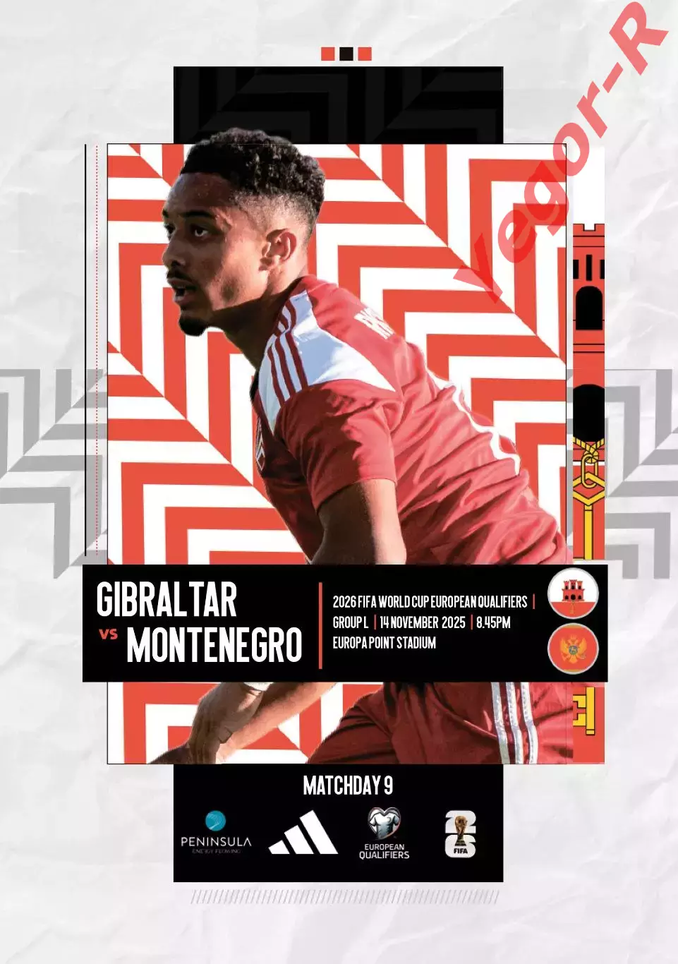ГИБРАЛТАР - ЧЕРНОГОРИЯ 14 ноября 2025 отб. ЧМ-2026 официальная