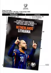 НИДЕРЛАНДЫ - ЛИТВА 17 ноября 2025 отб. ЧМ ФАН программа + официальный тимшит