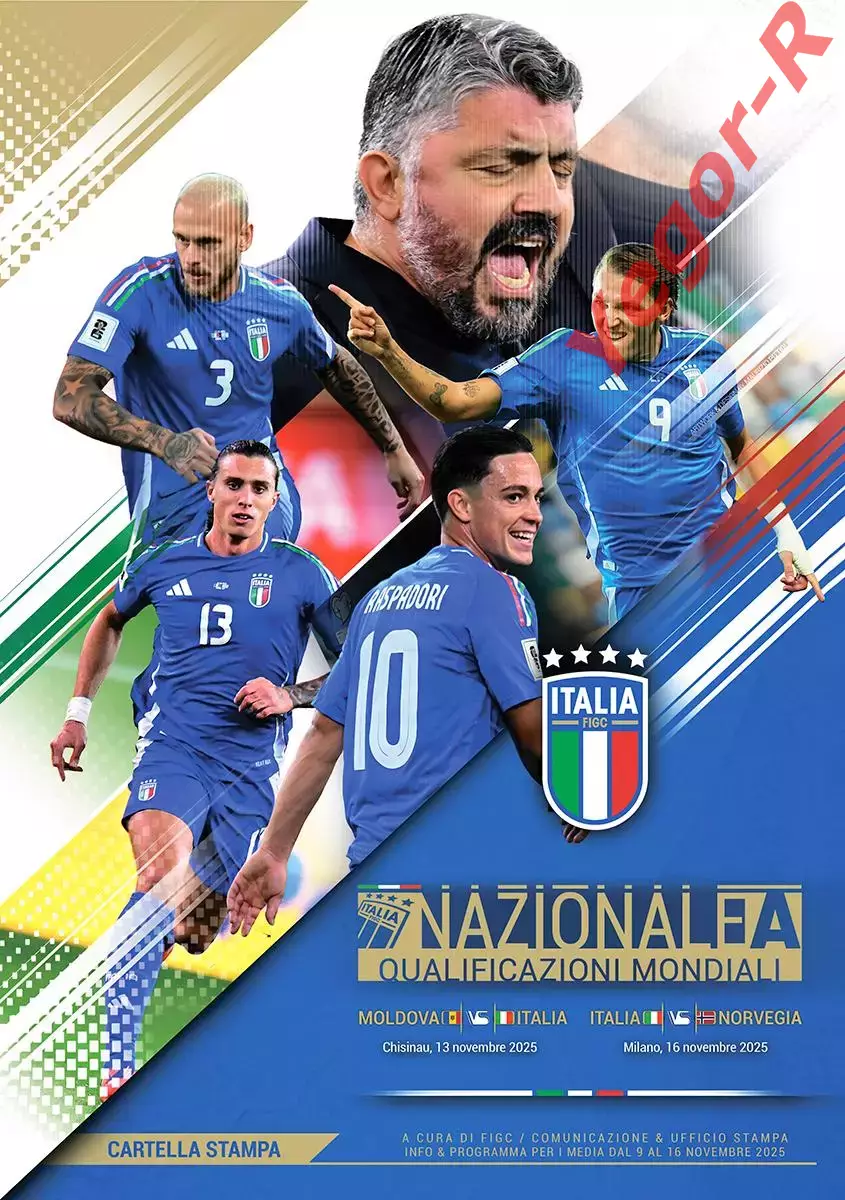 ИТАЛИЯ - МОЛДОВА (выезд) + НОРВЕГИЯ (дом) 13 и 16 ноября 2025 ЧМ ОФИЦИАЛЬНАЯ