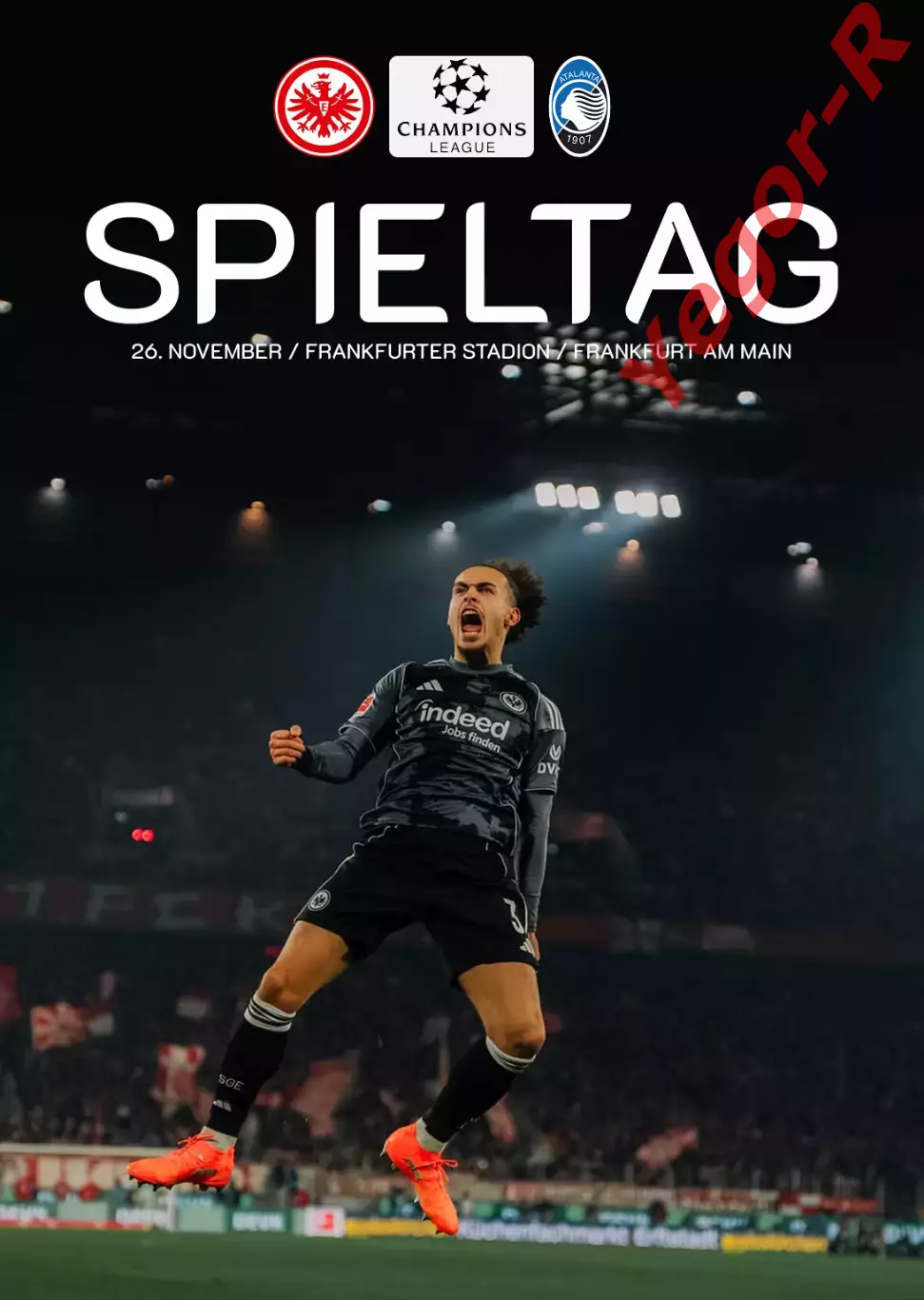 АЙНТРАХТ Франкфурт Германия АТАЛАНТА Италия 26 ноября 2025 ЛЧ ФАН 12 с + офиц ТШ