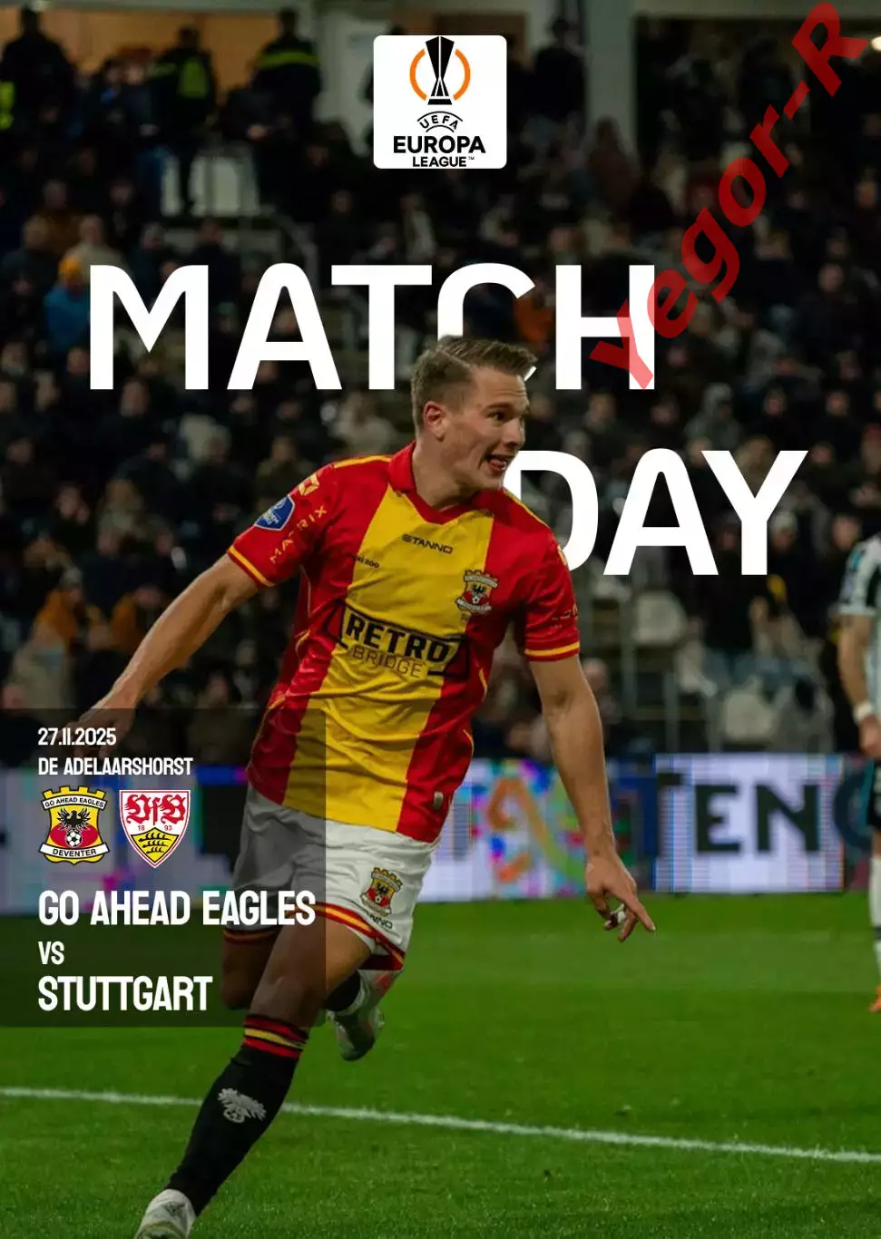 ГОУ ЭХЕД ИГЛС Нидерланды - ШТУТГАРТ Германия 27 ноября 2025 ЛЕ ФАН 12с + офиц ТШ