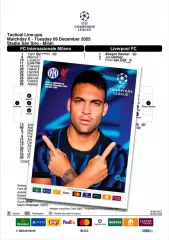 ИНТЕР Милан Италия - ЛИВЕРПУЛЬ Англия 9 декабря 2025 ЛЧ ФАН 16 стр + офиц ТШ