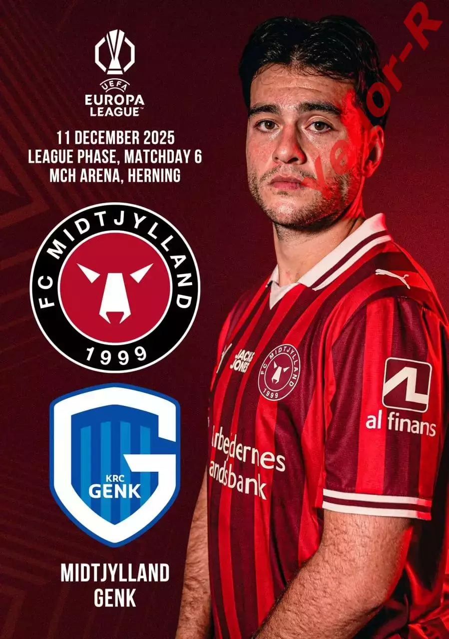 МИДТЬЮЛЛАНД Дания - ГЕНК Бельгия 11 декабря 2025 ЛЕ ФАН 12 стр + офиц ТШ