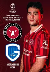 МИДТЬЮЛЛАНД Дания - ГЕНК Бельгия 11 декабря 2025 ЛЕ ФАН 12 стр + офиц ТШ