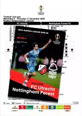 УТРЕХТ Нидерланды - НОТТИНГЕМ ФОРЕСТ Англия 11 декабря 2025 ЛЕ ФАН 12с + офиц ТШ