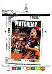 БАЗЕЛЬ Швейцария - АСТОН ВИЛЛА Англия 11 декабря 2025 ЛЕ ФАН 16 стр + офиц ТШ