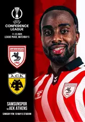 САМСУНСПОР Турция - АЕК Афины Греция 11 декабря 2025 ЛК ФАН 12 стр + офиц ТШ