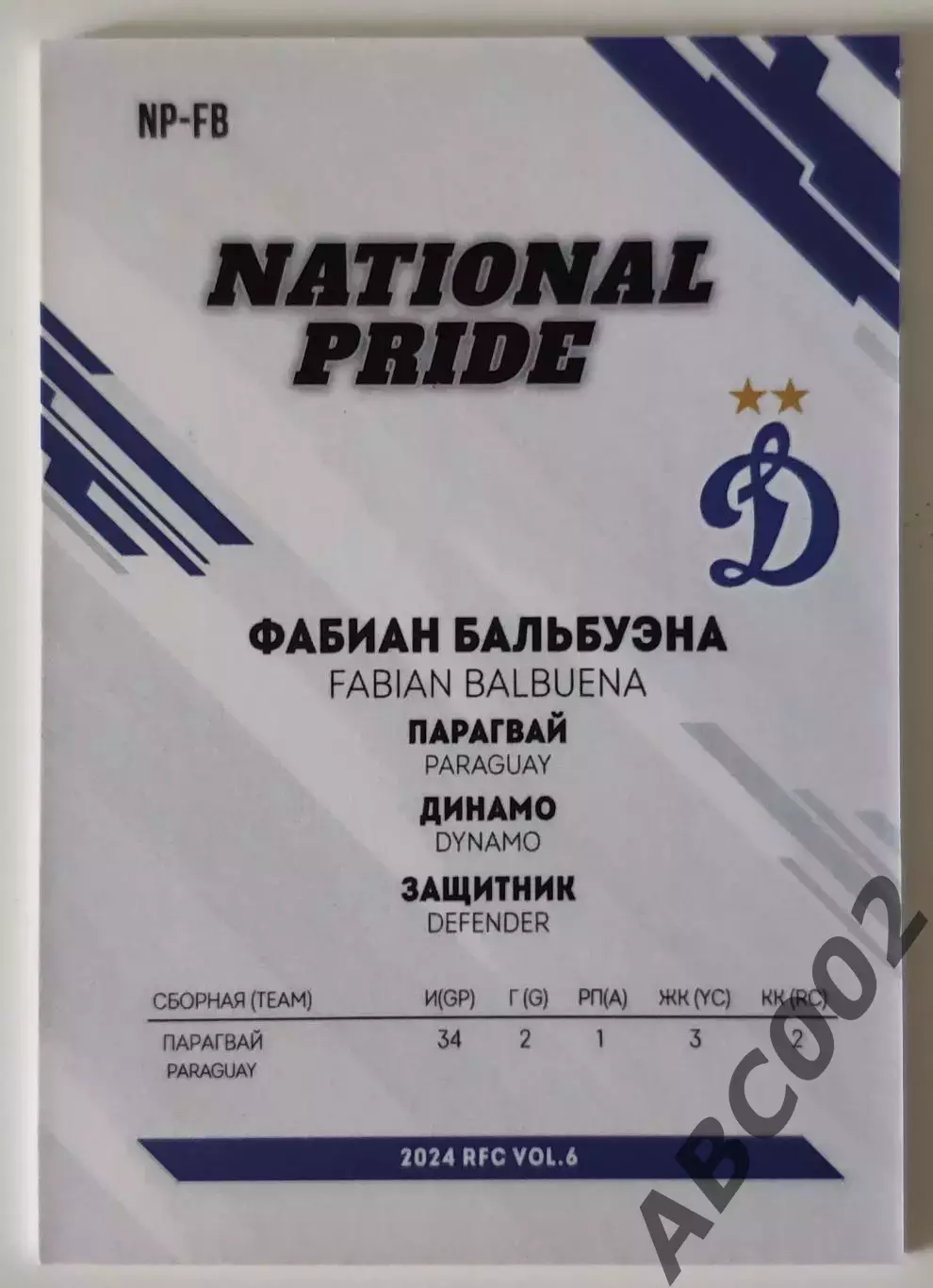 National Pride / Фабиан Бальбуэна / 3 из 5 / ФК Динамо Москва / РПЛ 1