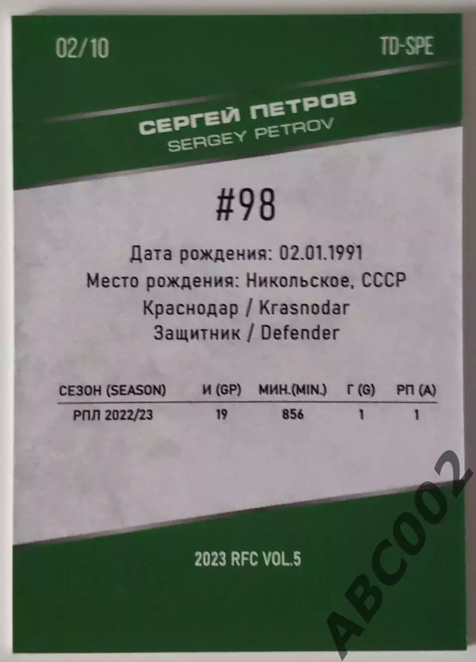 Тренировочный день / Сергей Петров / 2 из 10 / ФК Краснодар / РПЛ 1