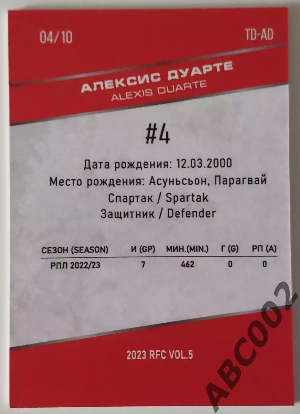 Тренировочный день / Алексис Дуарте / 4 из 10 / ФК Спартак / РПЛ 1