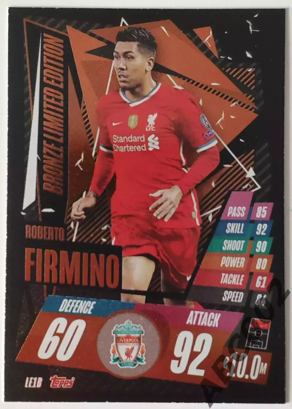 АПЛ / Roberto Firmino / Liverpool / Topps Match Attax