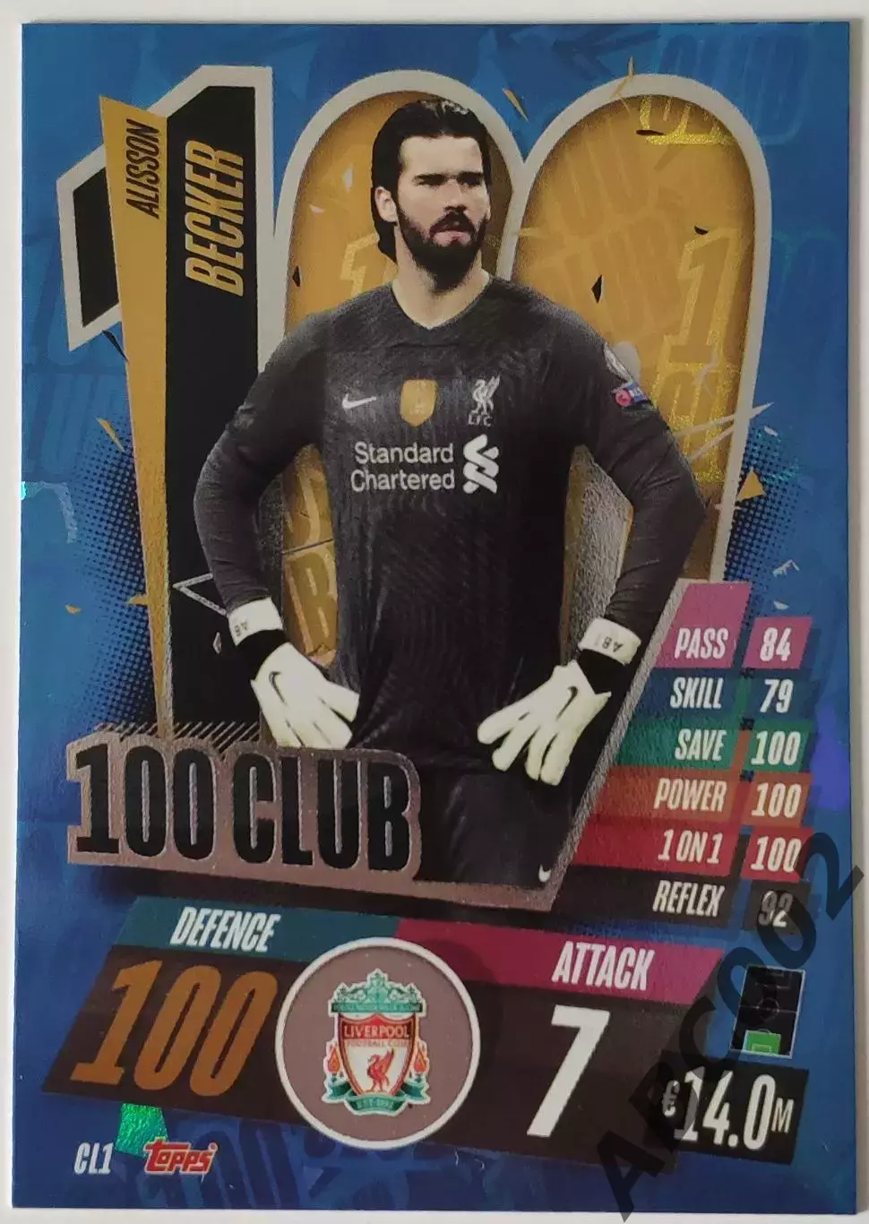 АПЛ / Alisson / Liverpool / Topps Match Attax