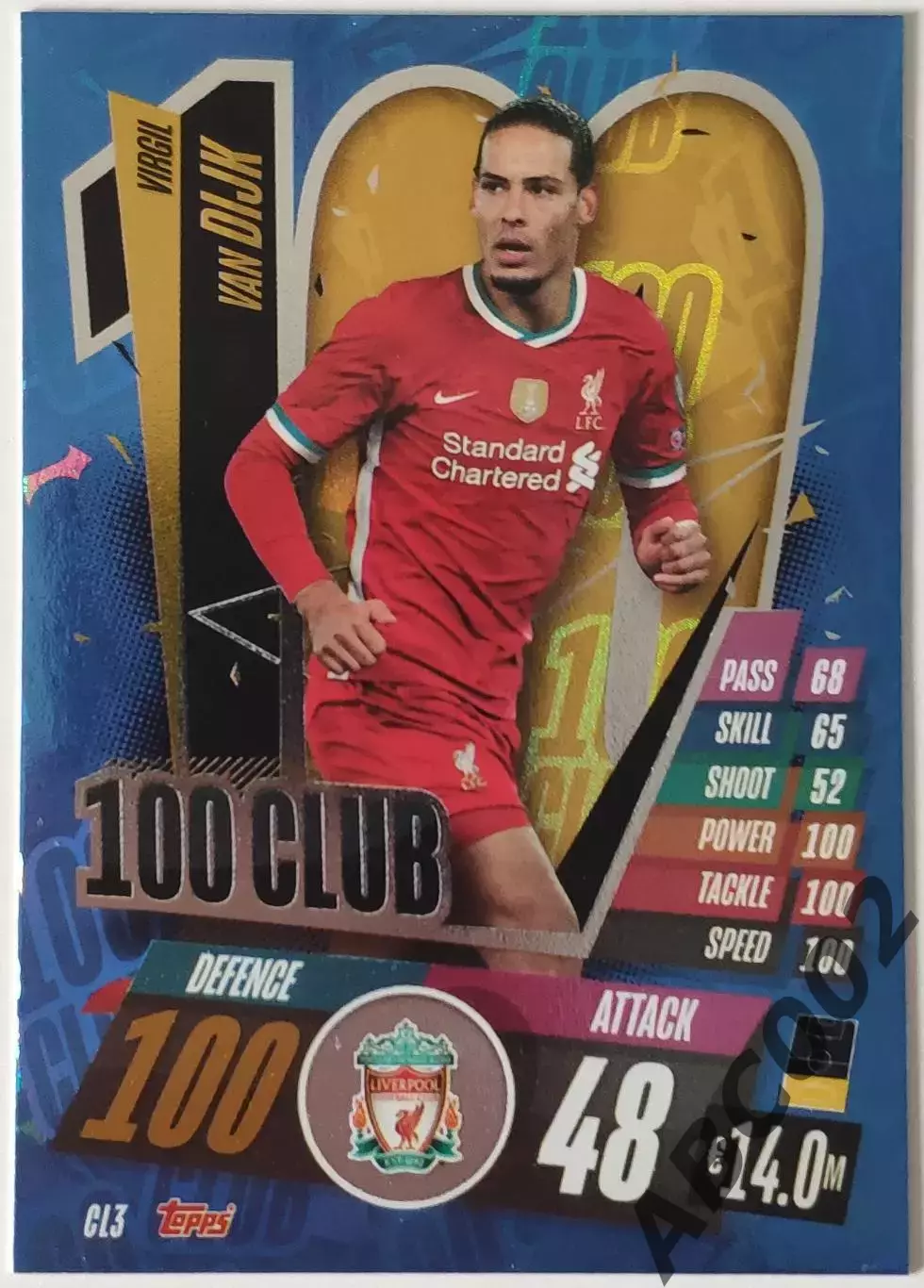 АПЛ / Virgil Van Dijk / Liverpool / Topps Match Attax