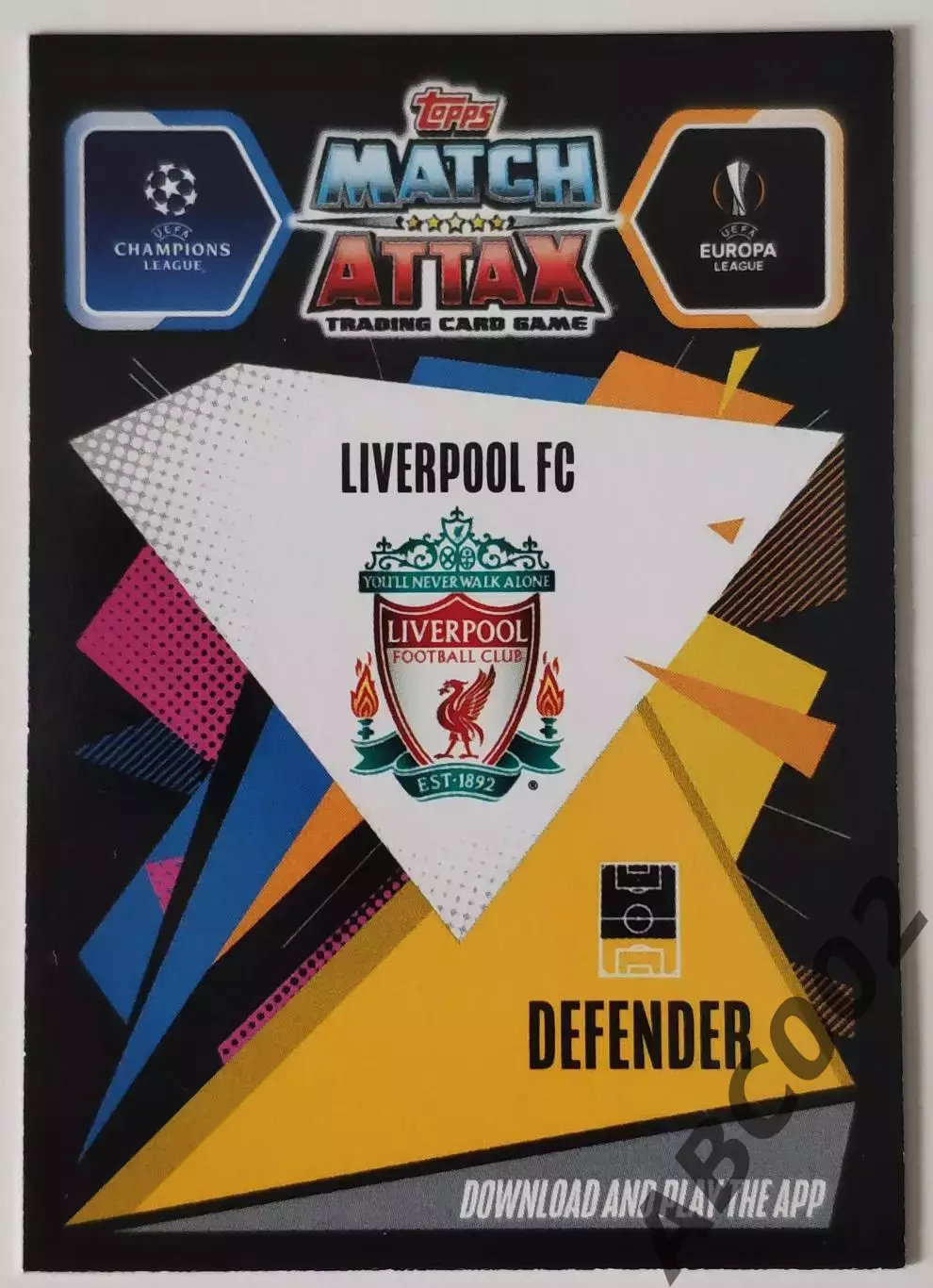 АПЛ / Virgil Van Dijk / Liverpool / Topps Match Attax 1