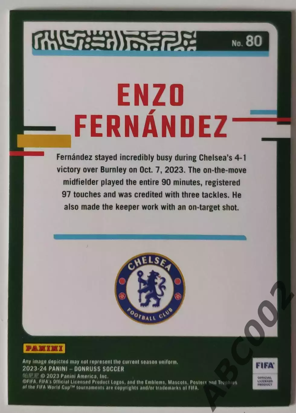 АПЛ / Enzo Fernandez / Chelsea / Panini Donruss 1
