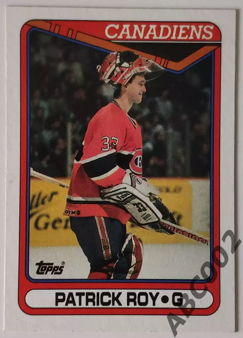 Карточка НХЛ / Patrick Roy / Canadiens / Topps