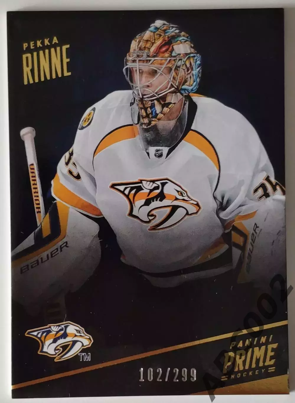 Карточка НХЛ / Pekka Rinne / 102 из 299 / Nashville / Panini Prime