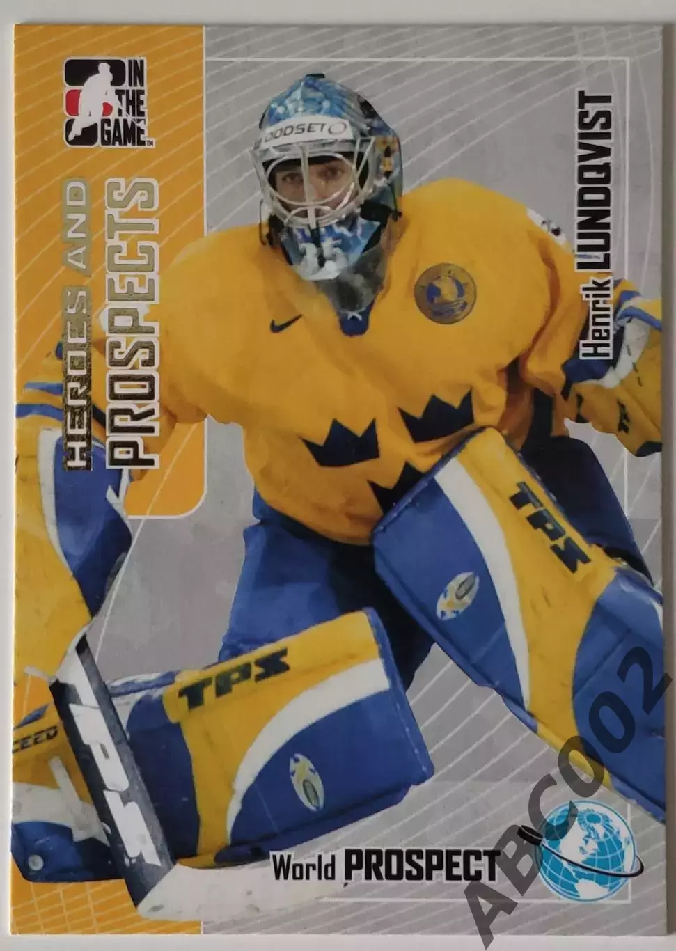 Карточка НХЛ / Henrik Lundqvist / Sweden / World Prospect