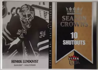 Карточка НХЛ / Henrik Lundqvist / Rangers / Fleer Ultra
