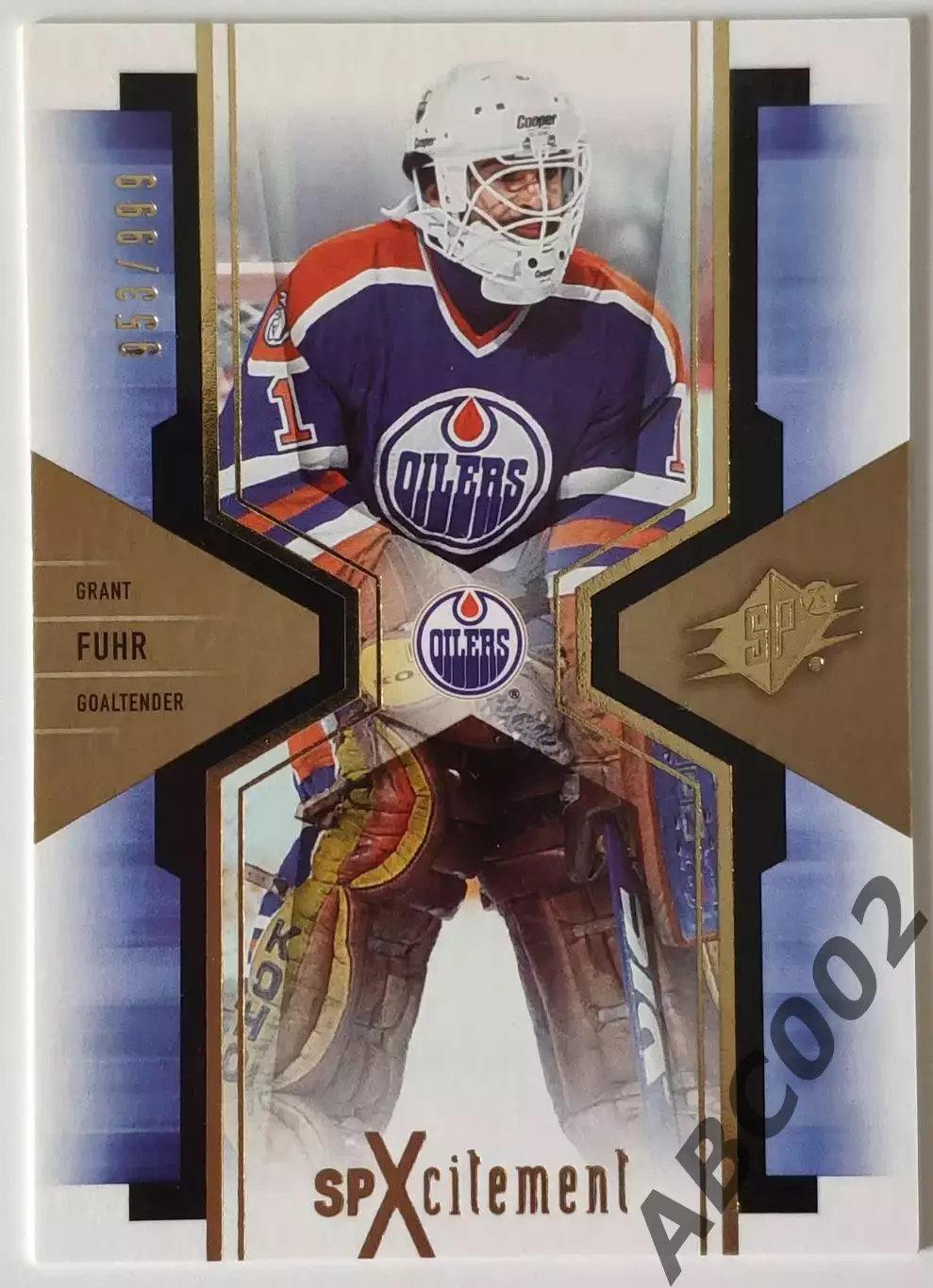 Карточка НХЛ / Grant Fuhr / 53 из 999 / Oilers / SPX