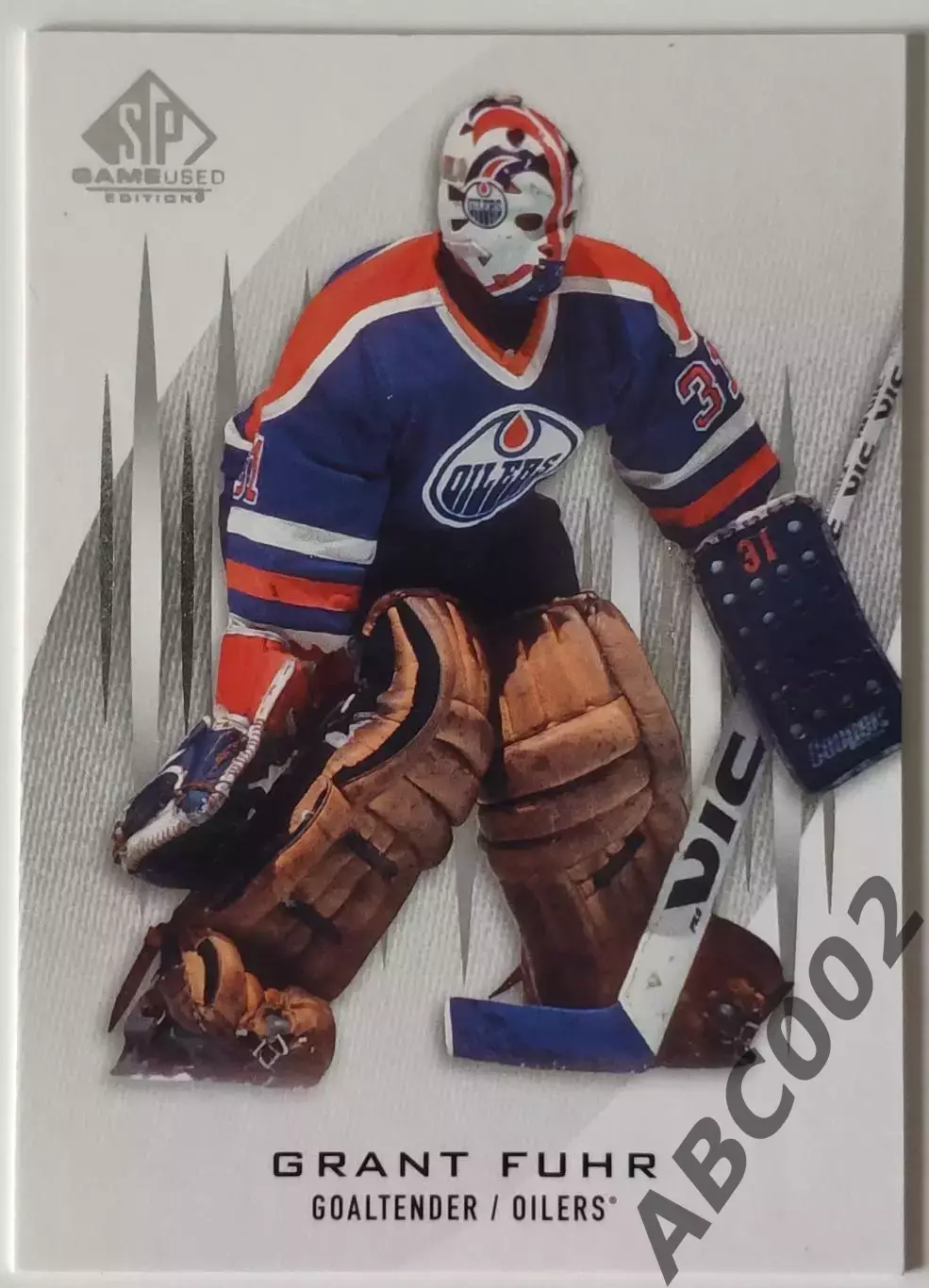 Карточка НХЛ / Grant Fuhr / Oilers / SP Game Used