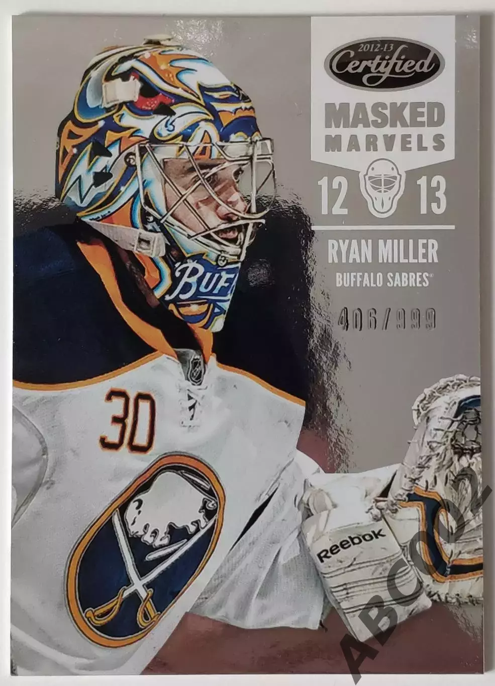 Карточка НХЛ / Ryan Miller / 406 из 999 / Sabres / Certified